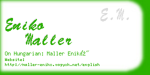 eniko maller business card